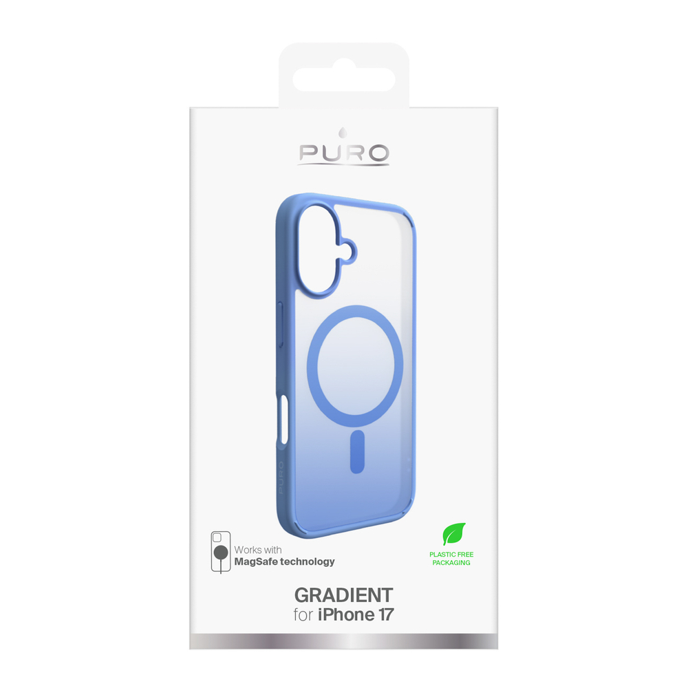 iTok webáruház - Puro Puro Gradient TPU tok MagSafe-kompatibilis iPhone 17 készülékhez (kék) 2 Puro Gradient TPU Case Compatible with MagSafe for iPhone 17 (kék)