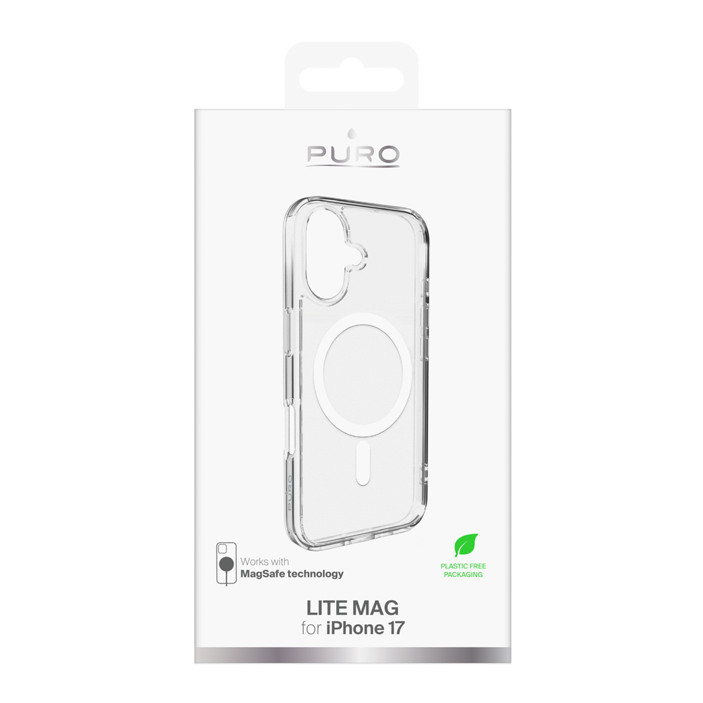 iTok webáruház - Puro Puro Lite Mag TPU+PC tok iPhone 17-hez (átlátszó fehér gyűrűvel) 2 Puro Lite Mag TPU+PC Case Compatible with MagSafe for iPhone 17 (átlátszó fehér gyűrűvel)