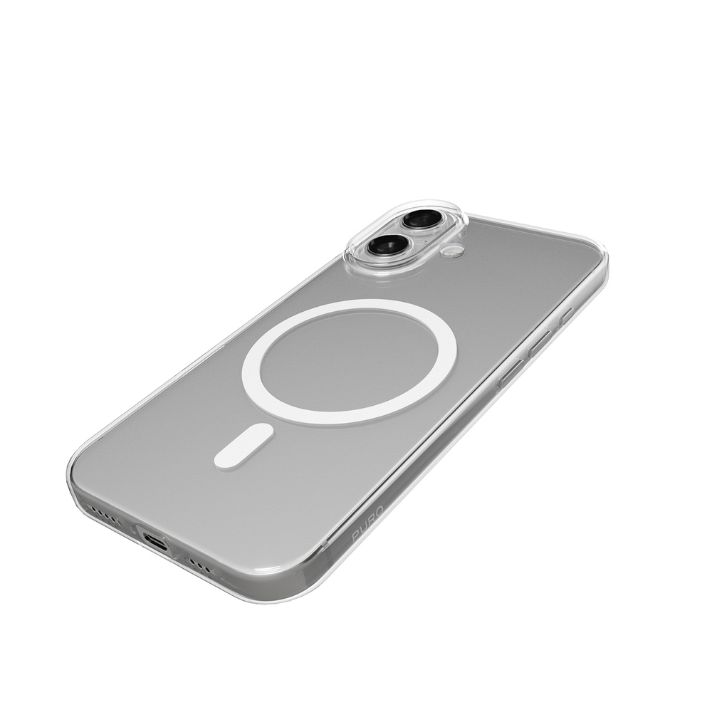 iTok webáruház - Puro Puro Lite Mag TPU+PC tok iPhone 17-hez (átlátszó fehér gyűrűvel) 8 Puro Lite Mag TPU+PC Case Compatible with MagSafe for iPhone 17 (átlátszó fehér gyűrűvel)