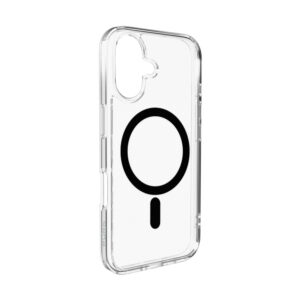Puro Lite Mag TPU+PC tok MagSafe-kompatibilis iPhone 17-hez (átlátszó fekete gyűrűvel)