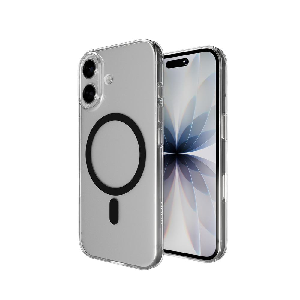 iTok webáruház - Puro Puro Lite Mag TPU+PC tok MagSafe-kompatibilis iPhone 17-hez (átlátszó fekete gyűrűvel) 4 Puro Lite Mag TPU+PC Case Compatible with MagSafe for iPhone 17 (átlátszó fekete gyűrűvel)