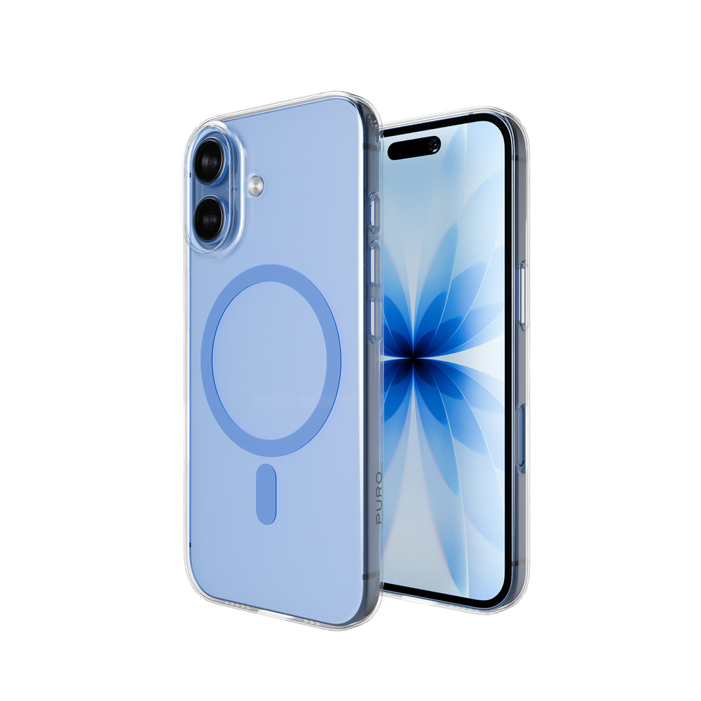 iTok webáruház - Puro Puro Lite Mag TPU+PC tok MagSafe-kompatibilis iPhone 17-hez (átlátszó kék gyűrűvel) 4 Puro Lite Mag TPU+PC Case Compatible with MagSafe for iPhone 17 (átlátszó kék gyűrűvel)