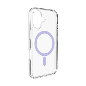 Puro Lite Mag TPU+PC Case Compatible with MagSafe for iPhone 17 (átlátszó rózsaszín gyűrűvel)