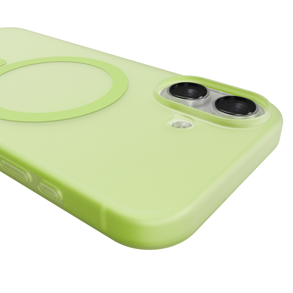 iTok webáruház - Puro Puro Daylight MagSafe kompatibilis szilikon tok iPhone 17 készülékhez (áttetsző zöld) 6 Puro Daylight Magsafe Compatible Silicone Case for iPhone 17 (áttetsző zöld)
