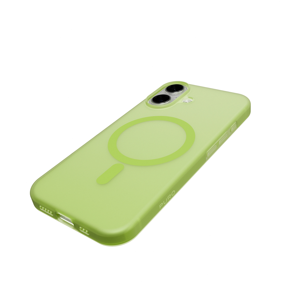 iTok webáruház - Puro Puro Daylight MagSafe kompatibilis szilikon tok iPhone 17 készülékhez (áttetsző zöld) 8 Puro Daylight Magsafe Compatible Silicone Case for iPhone 17 (áttetsző zöld)