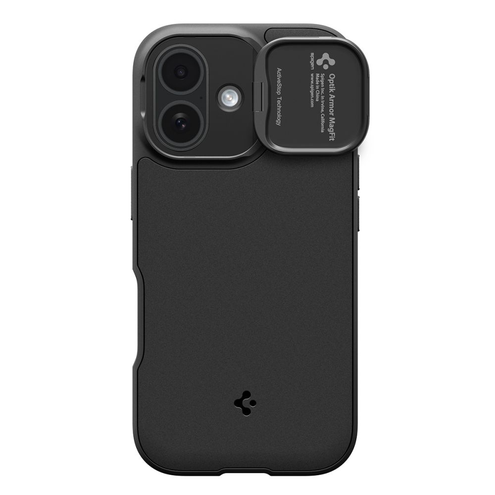 iTok webáruház - Spigen Spigen Optik Armor MagSafe tok iPhone 17-hez (fekete) 2 Spigen Optik Armor MagSafe case for iPhone 17 (fekete)