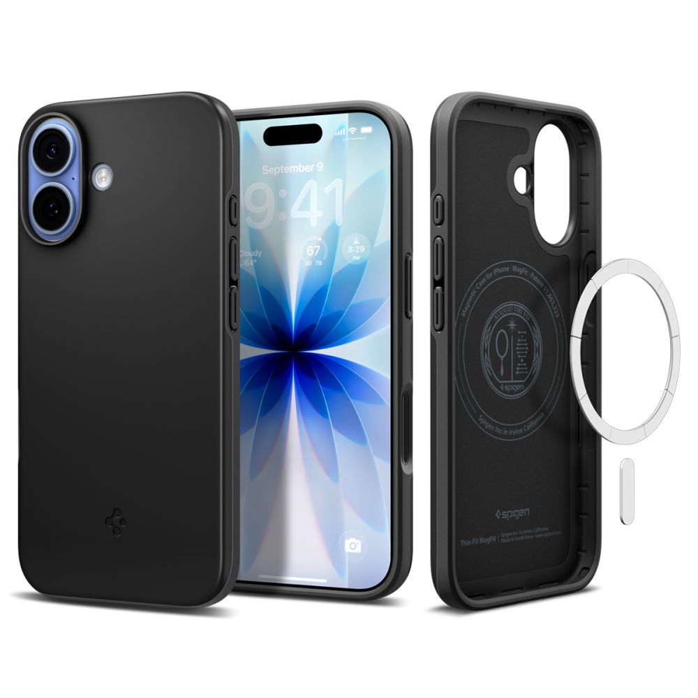iTok webáruház - Spigen Spigen Thin Fit MagSafe tok iPhone 17-hez (fekete) 1 Spigen Thin Fit MagSafe Case for iPhone 17 (fekete)