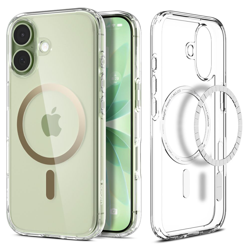 iTok webáruház - Spigen Spigen Ultra Hybrid MagSafe tok iPhone 17-hez (átlátszó arany) 1 Spigen Ultra Hybrid MagSafe Case for iPhone 17 (átlátszó arany)