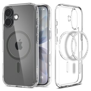 Spigen Ultra Hybrid MagSafe tok iPhone 17 készülékhez (áttetsző szürke)