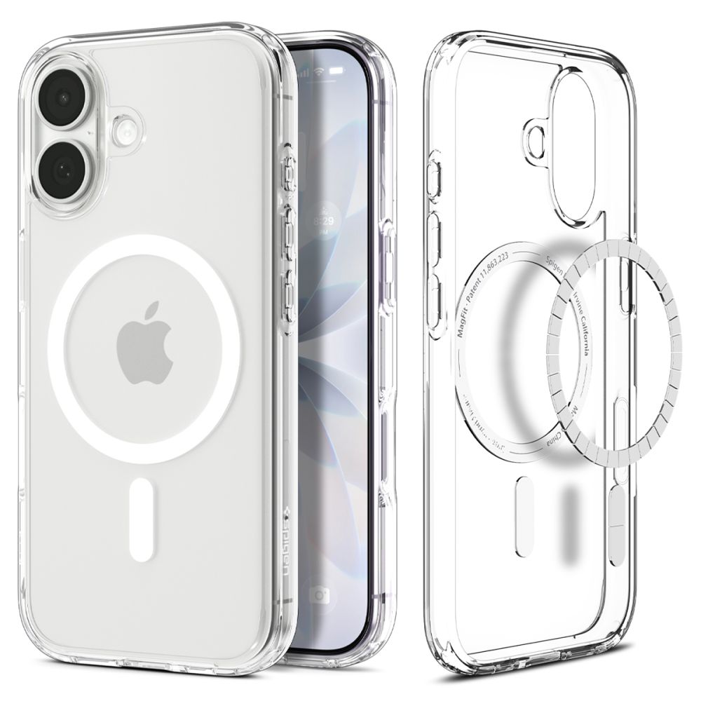 iTok webáruház - Spigen Spigen Ultra Hybrid MagSafe tok iPhone 17-hez (átlátszó és fehér) 1 Spigen Ultra Hybrid MagSafe Case for iPhone 17 (átlátszó és fehér)
