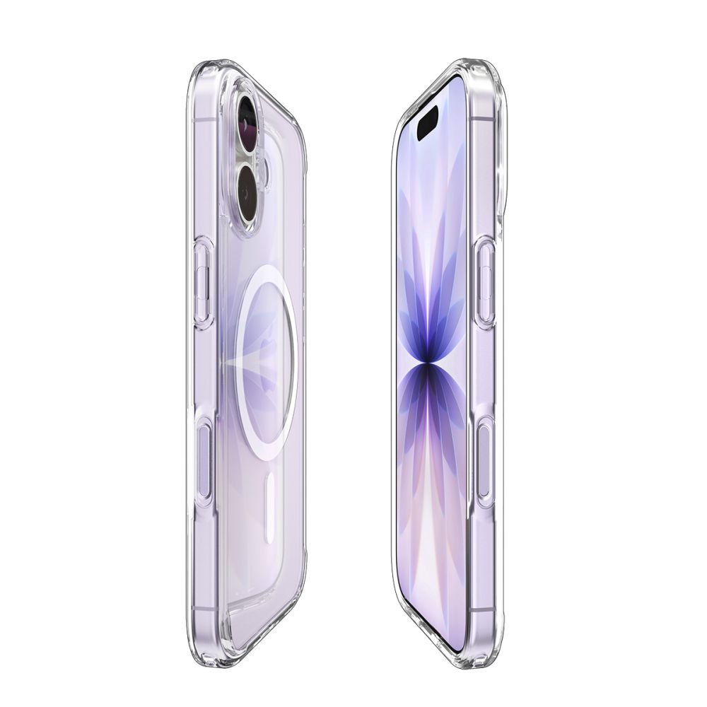 iTok webáruház - Spigen Spigen Ultra Hybrid MagSafe tok iPhone 17-hez (átlátszó és fehér) 6 Spigen Ultra Hybrid MagSafe Case for iPhone 17 (átlátszó és fehér)