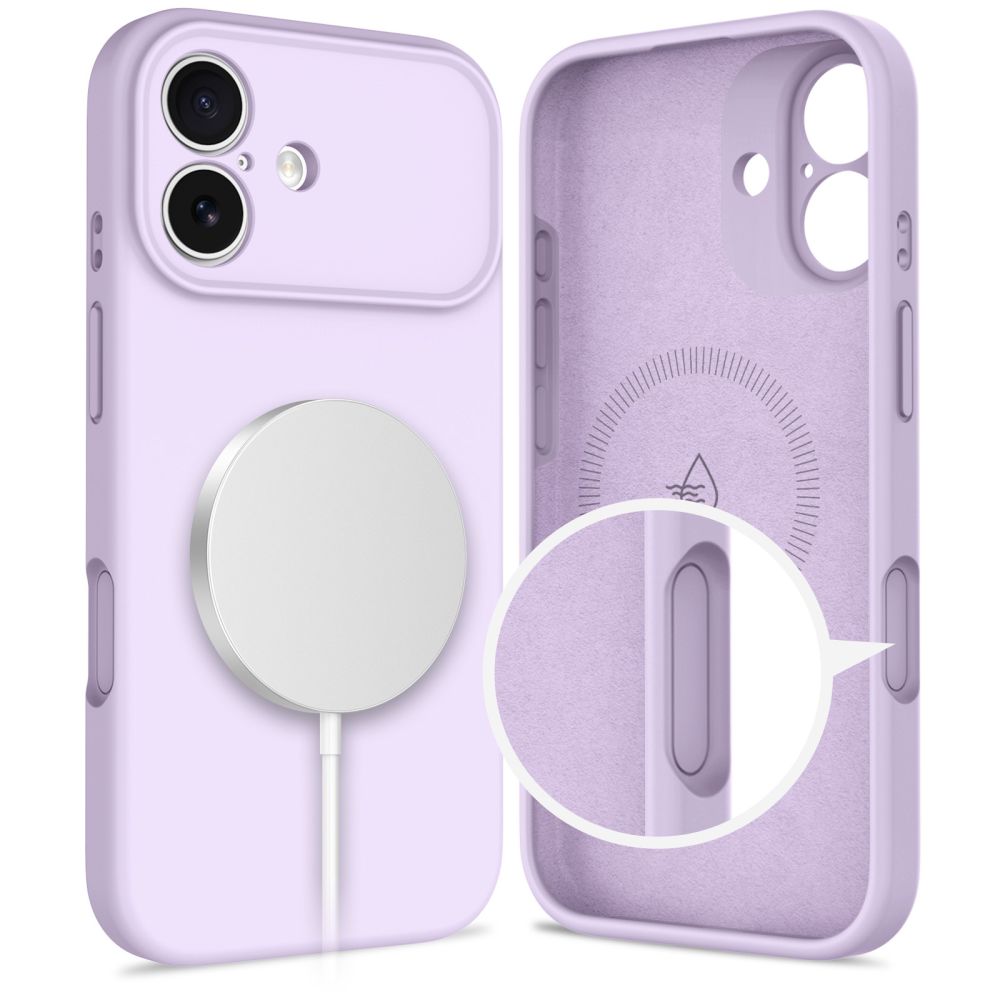 iTok webáruház - Tech-Protect Tech-Protect Silicone MagSafe tok iPhone 17-hez (lila) 2 Tech-Protect Silicone MagSafe Case for iPhone 17 (lila)