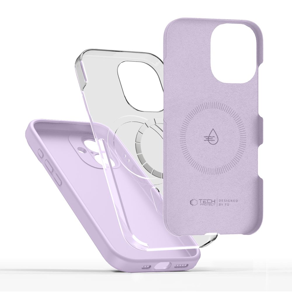 iTok webáruház - Tech-Protect Tech-Protect Silicone MagSafe tok iPhone 17-hez (lila) 4 Tech-Protect Silicone MagSafe Case for iPhone 17 (lila)