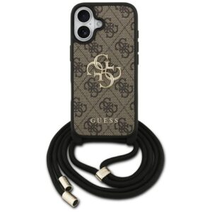 Guess 4G Big Logo Cord Stap Crossbody tok iPhone 17-hez (barna)