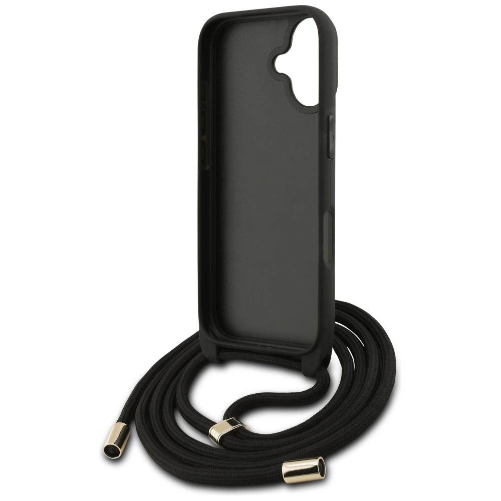 iTok webáruház - Guess Guess 4G Big Logo Cord Stap Crossbody tok iPhone 17-hez (fekete) 6 Guess 4G Big Logo Cord Stap Crossbody Case for iPhone 17 (fekete)