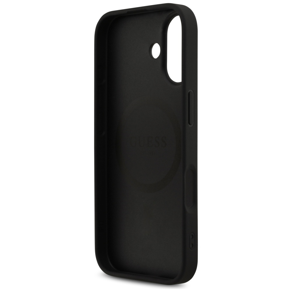 iTok webáruház - Guess Guess 4G Printed Stripes MagSafe tok iPhone 17-hez (fekete) 7 Guess 4G Printed Stripes MagSafe case for iPhone 17 (fekete)