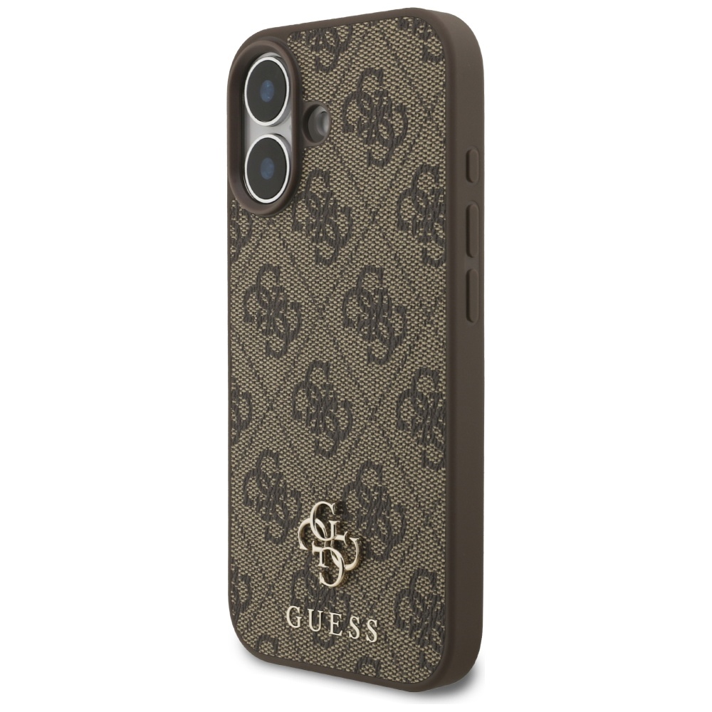 iTok webáruház - Guess Guess 4G Small Classic Logo MagSafe tok iPhone 17-hez (barna) 2 Guess 4G Small Classic Logo MagSafe Case for iPhone 17 (barna)