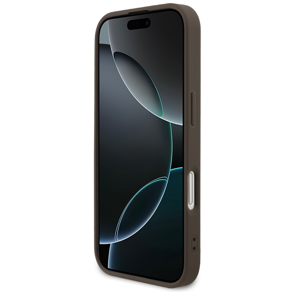 iTok webáruház - Guess Guess 4G Small Classic Logo MagSafe tok iPhone 17-hez (barna) 5 Guess 4G Small Classic Logo MagSafe Case for iPhone 17 (barna)