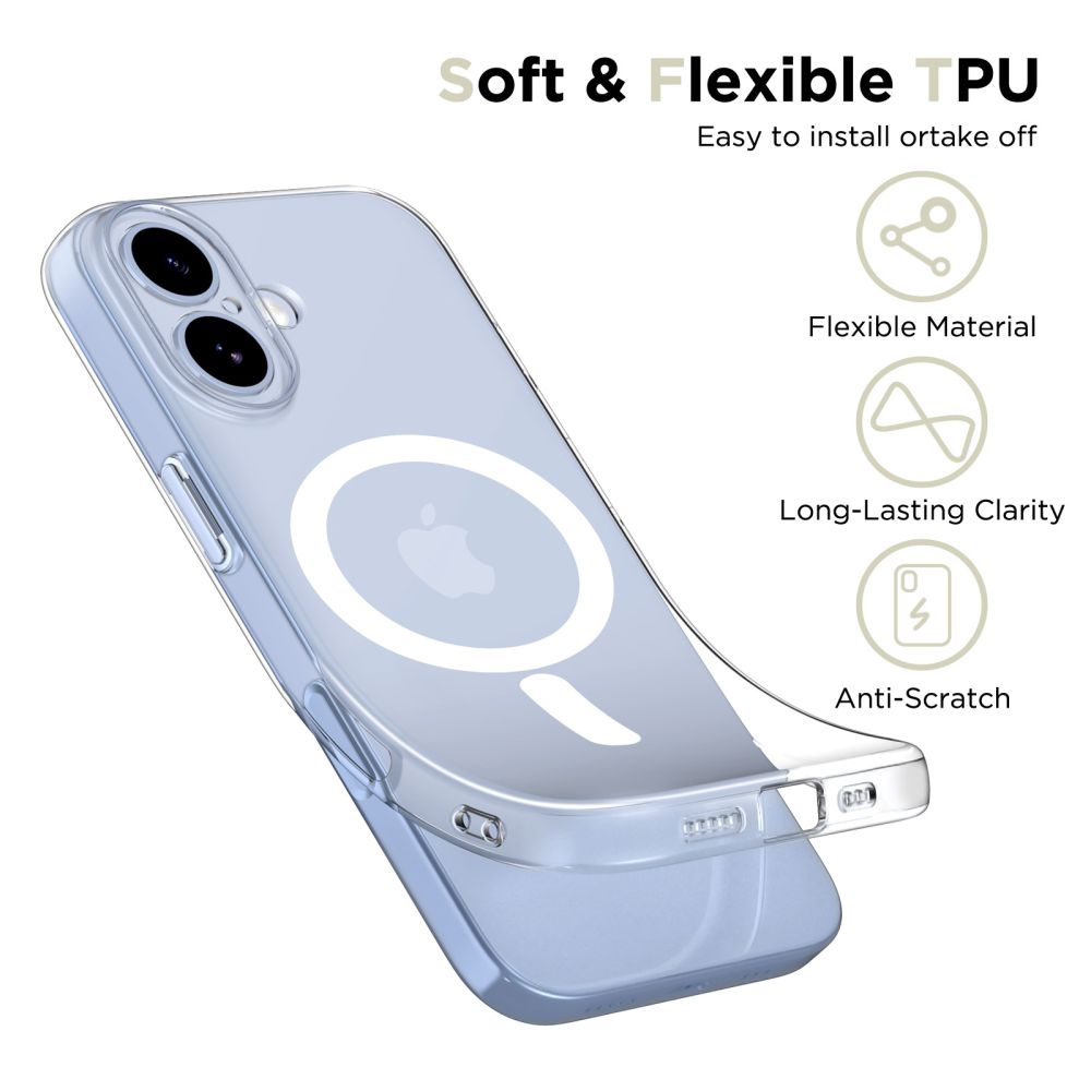 iTok webáruház - Tech-Protect Tech-Protect FlexAir MagSafe tok iPhone 17 készülékhez (átlátszó) 3 Tech-Protect FlexAir MagSafe Case for iPhone 17 (átlátszó)