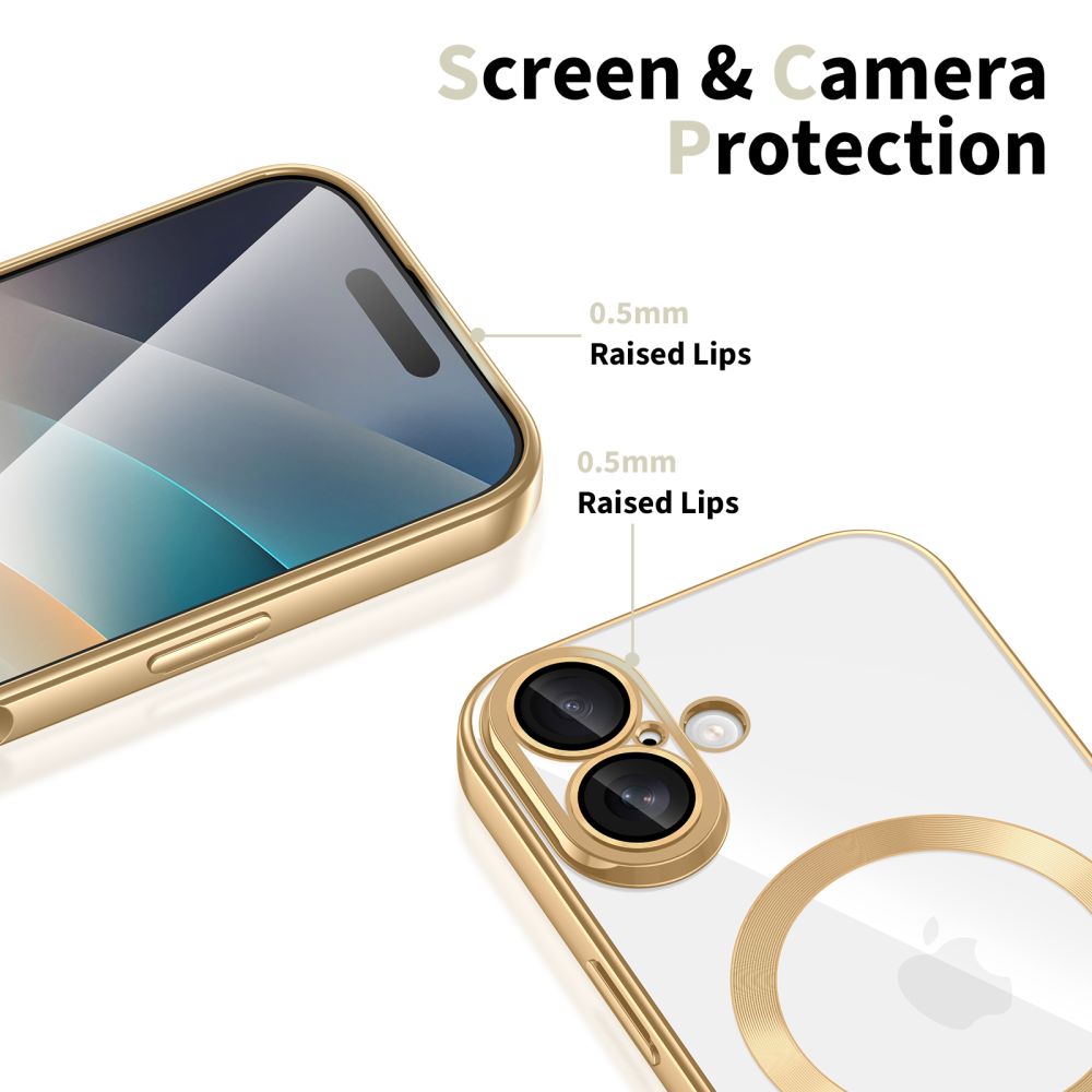 iTok webáruház - Tech-Protect Tech-Protect MagFlex MagSafe tok iPhone 17 készülékhez (átlátszó arany) 3 Tech-Protect MagFlex MagSafe Case for iPhone 17 (átlátszó arany)