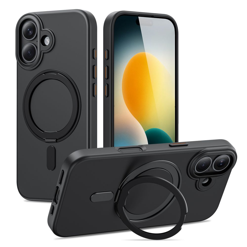 iTok webáruház - Tech-Protect Tech-Protect MagRing MagSafe tok iPhone 17-hez (matt fekete) 2 Tech-Protect MagRing MagSafe case for iPhone 17 (matt fekete)