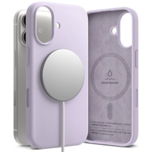 Ringke Silicone Magnetic MagSafe tok iPhone 17 készülékhez (lila)