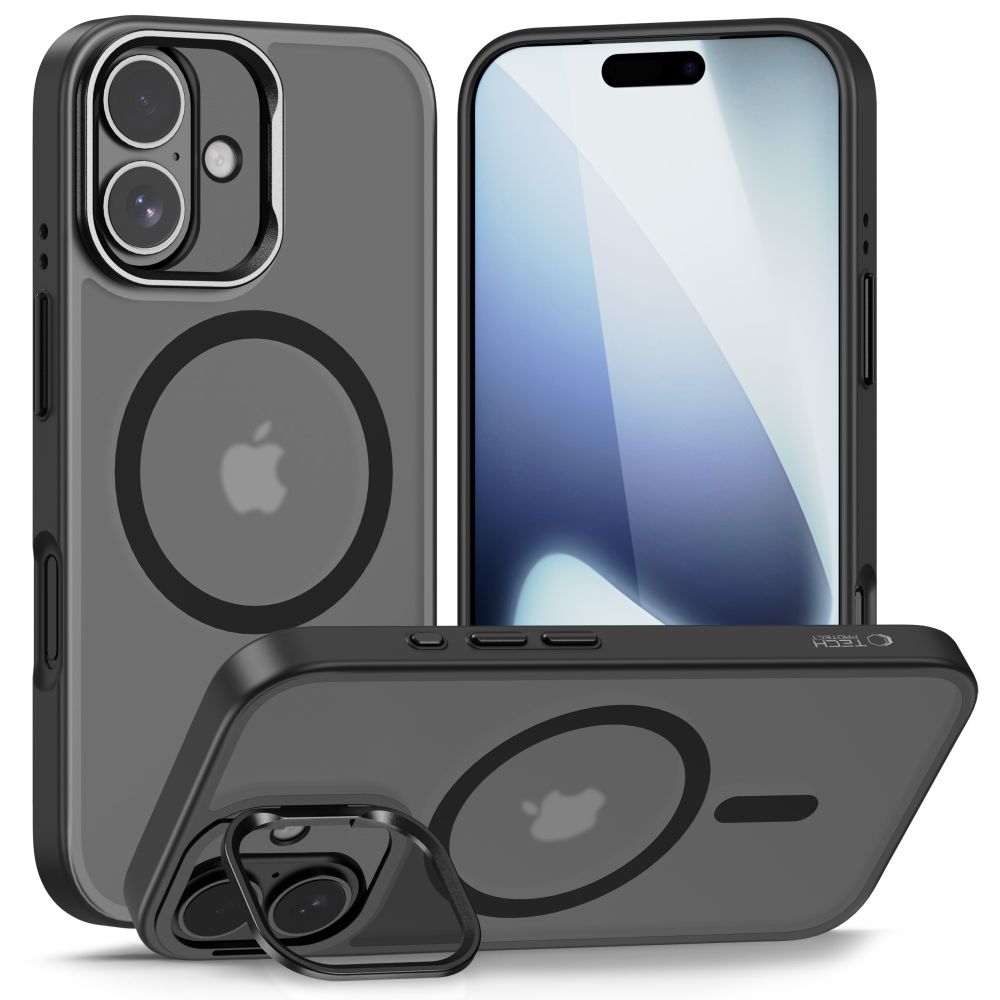 iTok webáruház - Tech-Protect Tech-Protect MagStand MagSafe tok iPhone 17-hez (matt fekete) 1 Tech-Protect MagStand MagSafe case for iPhone 17 (matt fekete)