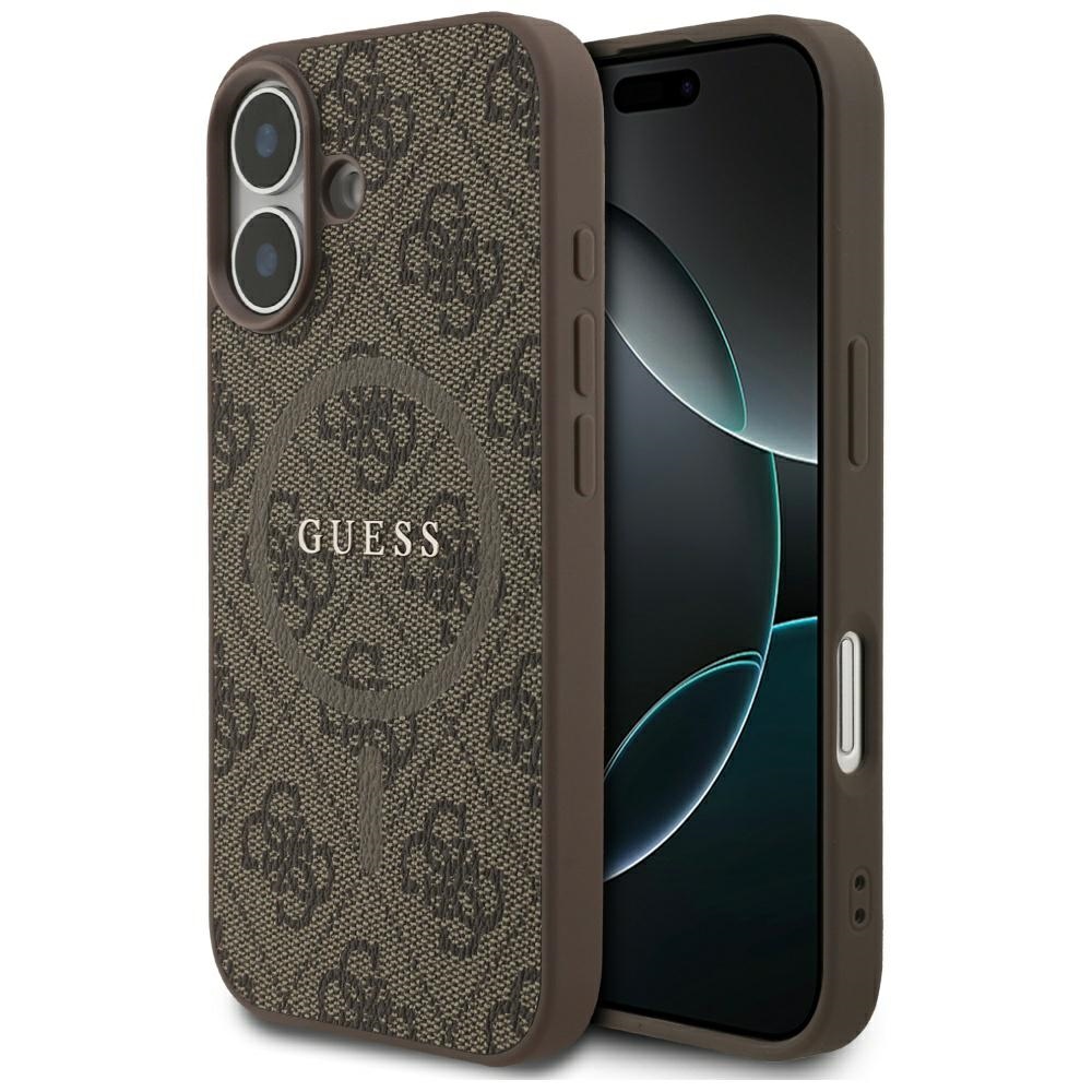iTok webáruház - Guess Guess 4G Ring Classic Logo MagSafe tok iPhone 17-hez (barna) 1 Guess 4G Ring Classic Logo MagSafe Case for iPhone 17 (barna)