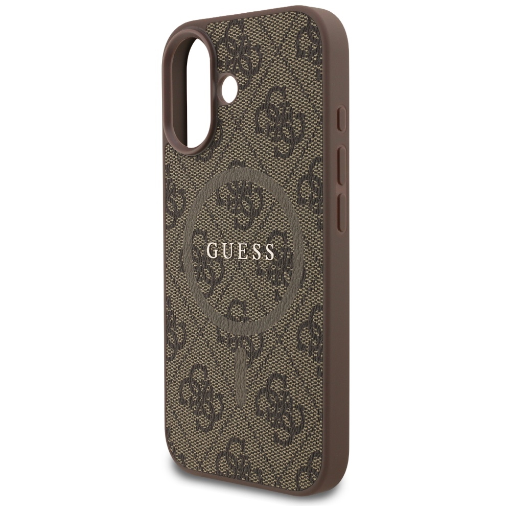 iTok webáruház - Guess Guess 4G Ring Classic Logo MagSafe tok iPhone 17-hez (barna) 6 Guess 4G Ring Classic Logo MagSafe Case for iPhone 17 (barna)