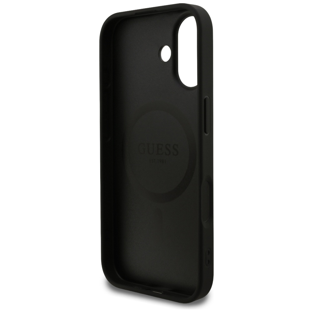iTok webáruház - Guess Guess 4G Ring Classic Logo MagSafe tok iPhone 17-hez (fekete) 7 Guess 4G Ring Classic Logo MagSafe case for iPhone 17 (fekete)