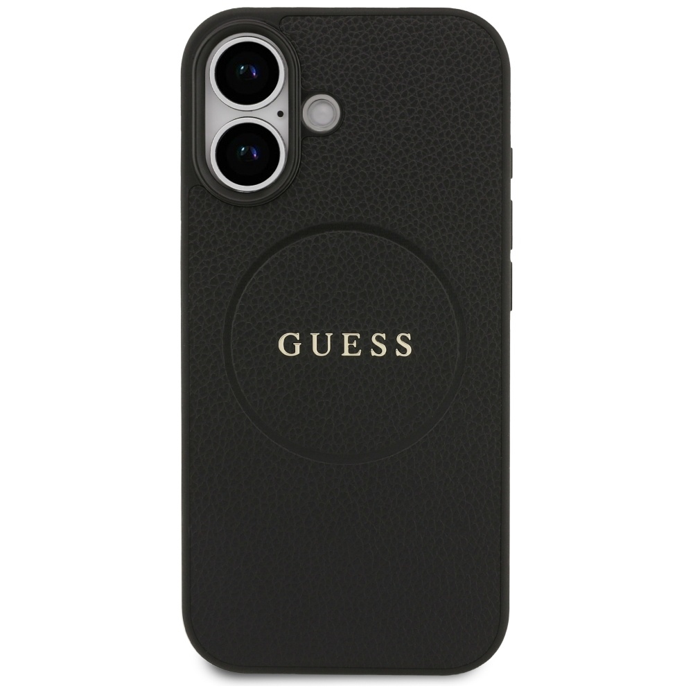 iTok webáruház - Guess Guess Grained Ring MagSafe tok iPhone 17 (fekete) 3 Guess Grained Ring MagSafe case for iPhone 17 (fekete)