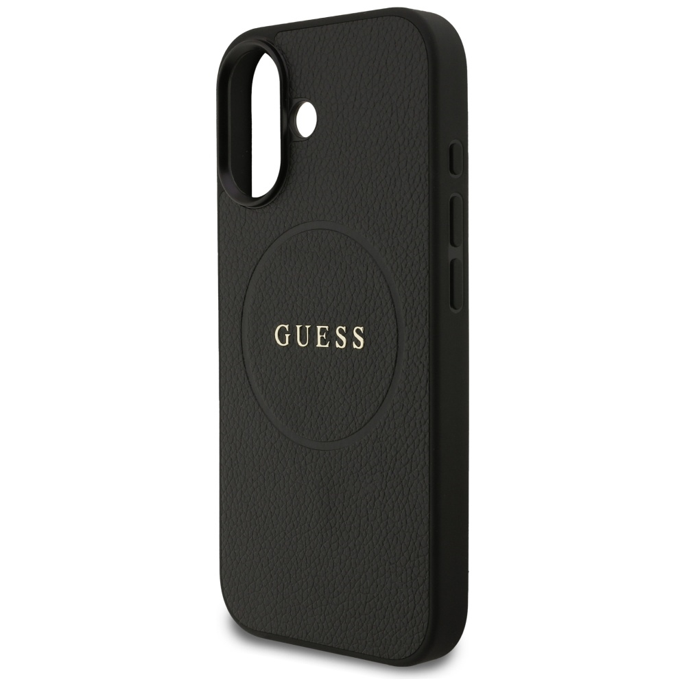 iTok webáruház - Guess Guess Grained Ring MagSafe tok iPhone 17 (fekete) 6 Guess Grained Ring MagSafe case for iPhone 17 (fekete)