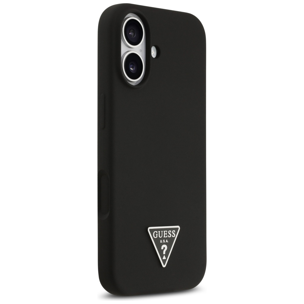 iTok webáruház - Guess Guess Silicone Triangle Logo MagSafe tok iPhone 17-hez (fekete) 4 Guess Silicone Triangle Logo MagSafe Case for iPhone 17 (fekete)