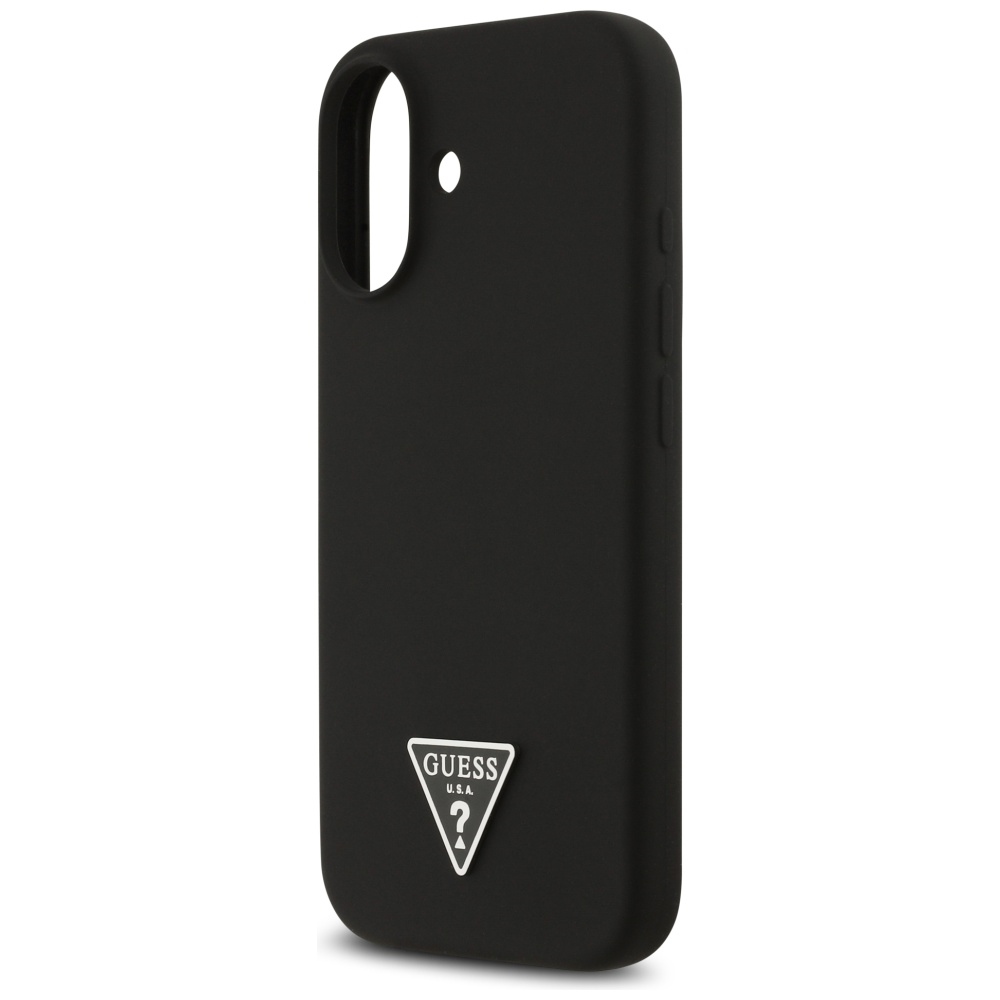 iTok webáruház - Guess Guess Silicone Triangle Logo MagSafe tok iPhone 17-hez (fekete) 6 Guess Silicone Triangle Logo MagSafe Case for iPhone 17 (fekete)
