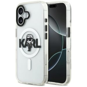 Karl Lagerfeld IML Karl Sketch Logo MagSafe tok iPhone 17-hez (átlátszó)