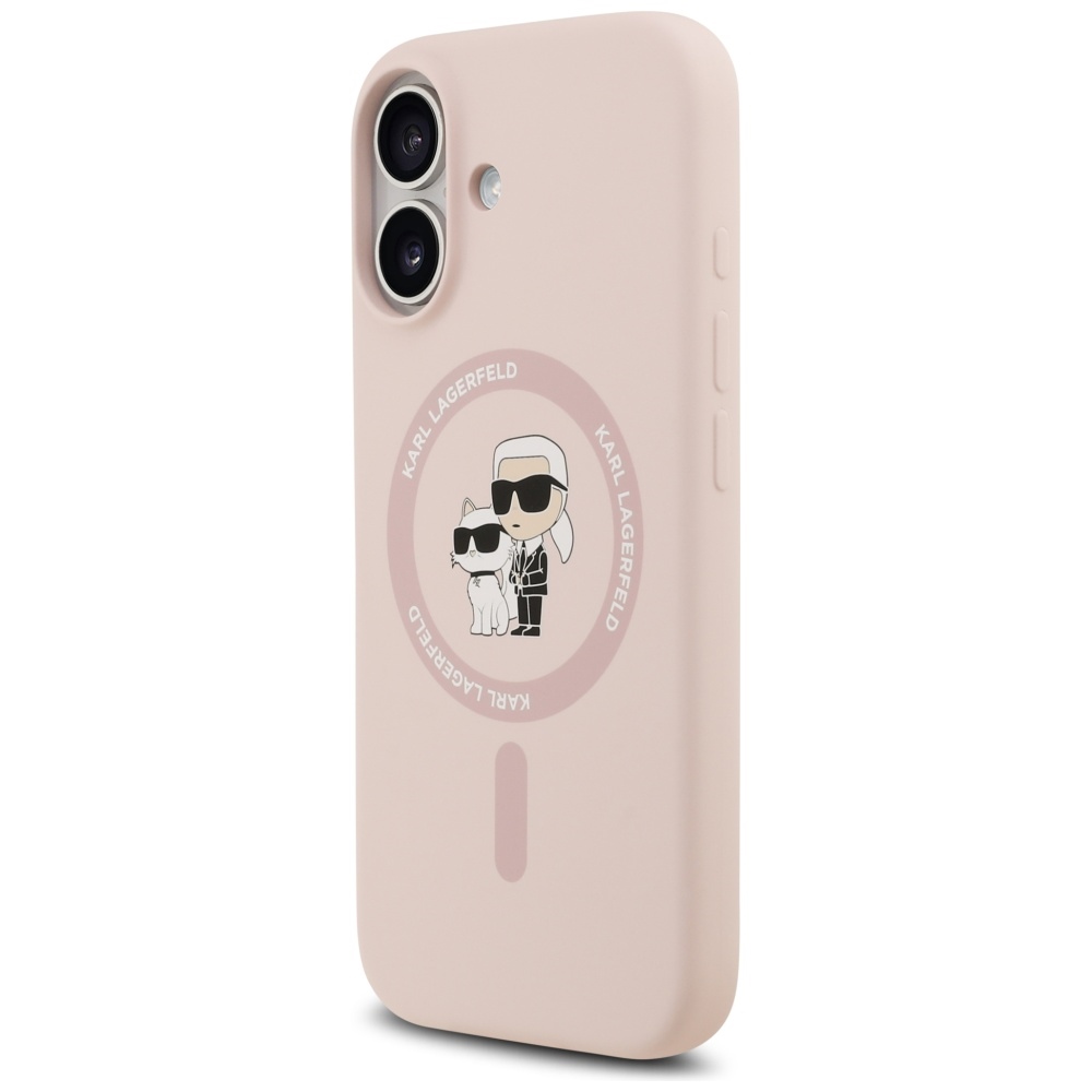iTok webáruház - Karl Lagerfeld Karl Lagerfeld Silicone Karl&Choupette MagSafe tok iPhone 17-hez (rózsaszín) 2 Karl Lagerfeld Silicone Karl&Choupette Ring MagSafe Case for iPhone 17 (rózsaszín)