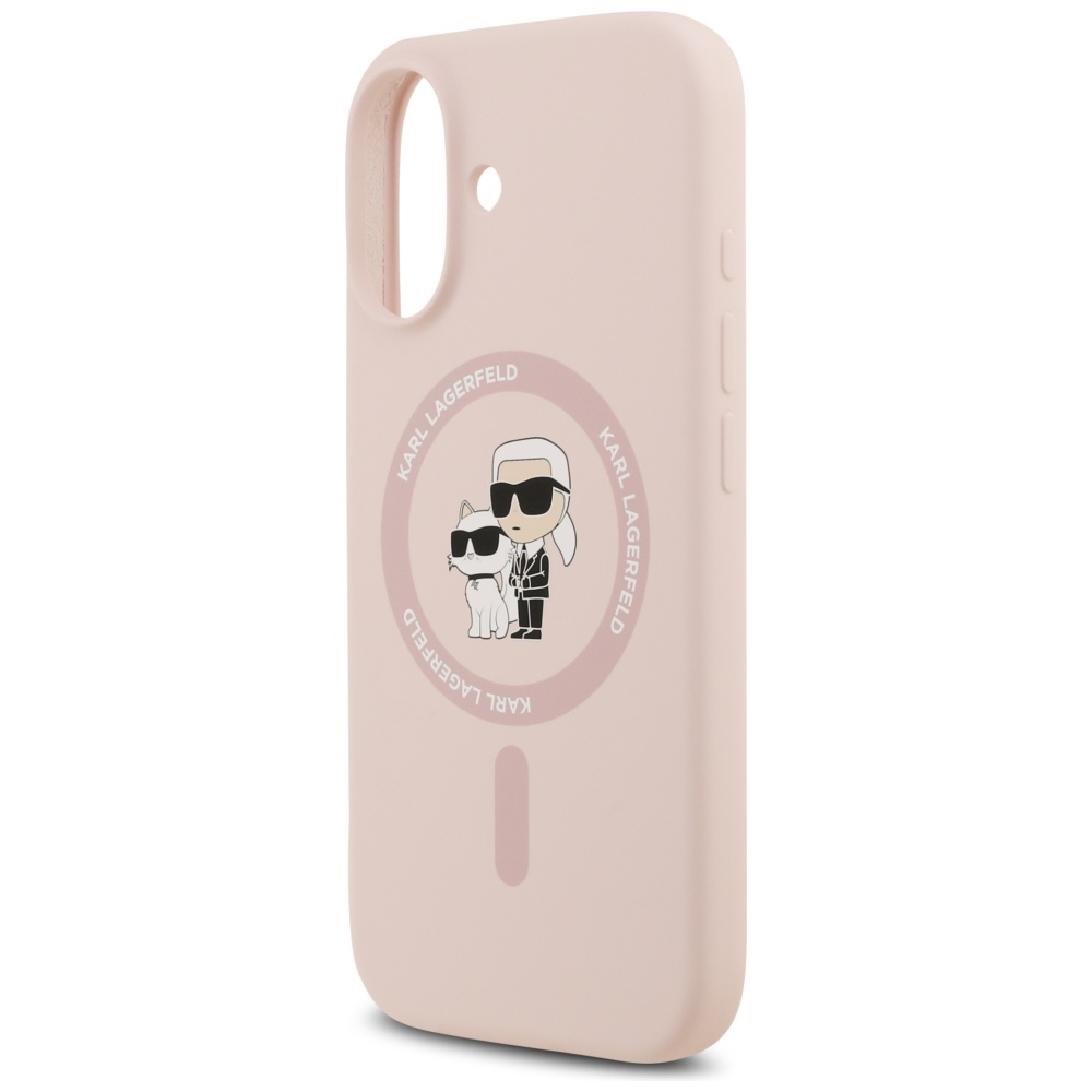 iTok webáruház - Karl Lagerfeld Karl Lagerfeld Silicone Karl&Choupette MagSafe tok iPhone 17-hez (rózsaszín) 6 Karl Lagerfeld Silicone Karl&Choupette Ring MagSafe Case for iPhone 17 (rózsaszín)