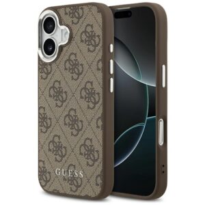 Guess 4G Classic Logo MagSafe tok iPhone 17-hez (barna)