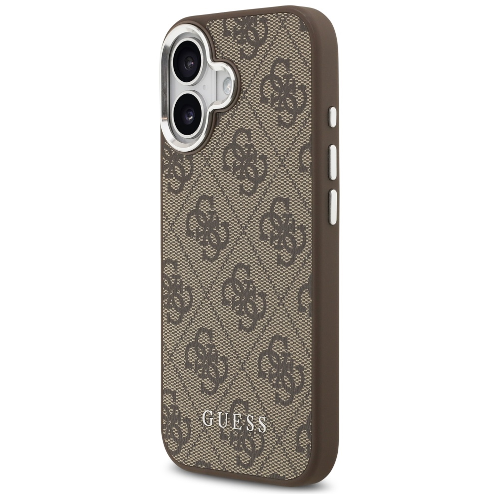 iTok webáruház - Guess Guess 4G Classic Logo MagSafe tok iPhone 17-hez (barna) 2 Guess 4G Classic Logo MagSafe case for iPhone 17 (barna)