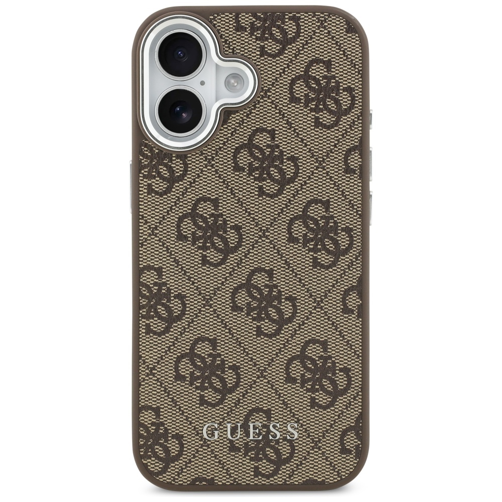 iTok webáruház - Guess Guess 4G Classic Logo MagSafe tok iPhone 17-hez (barna) 3 Guess 4G Classic Logo MagSafe case for iPhone 17 (barna)