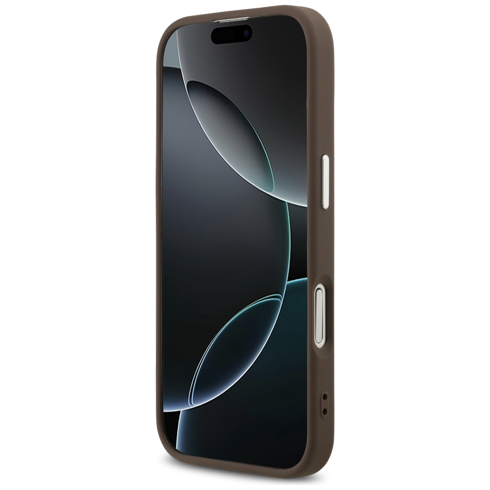 iTok webáruház - Guess Guess 4G Classic Logo MagSafe tok iPhone 17-hez (barna) 5 Guess 4G Classic Logo MagSafe case for iPhone 17 (barna)