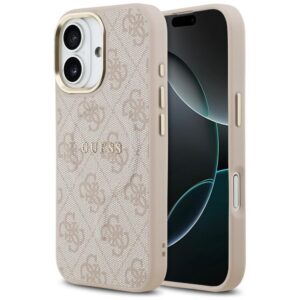 Guess 4G PU Classic Logo MagSafe tok iPhone 17-hez (rózsaszín)