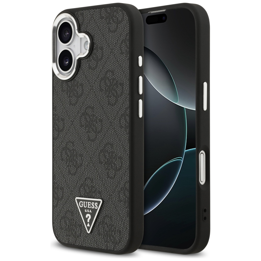 iTok webáruház - Guess Guess 4G Triangle Logo MagSafe tok iPhone 17-hez (fekete) 1 Guess 4G Triangle Logo MagSafe case for iPhone 17 (fekete)