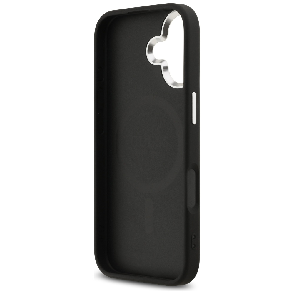 iTok webáruház - Guess Guess 4G Triangle Logo MagSafe tok iPhone 17-hez (fekete) 7 Guess 4G Triangle Logo MagSafe case for iPhone 17 (fekete)