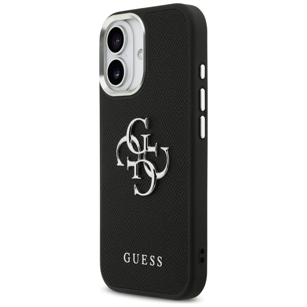 iTok webáruház - Guess Guess Grained Big 4G Classic Logo tok iPhone 17-hez (fekete) 2 Guess Grained Big 4G Classic Logo case for iPhone 17 (fekete)