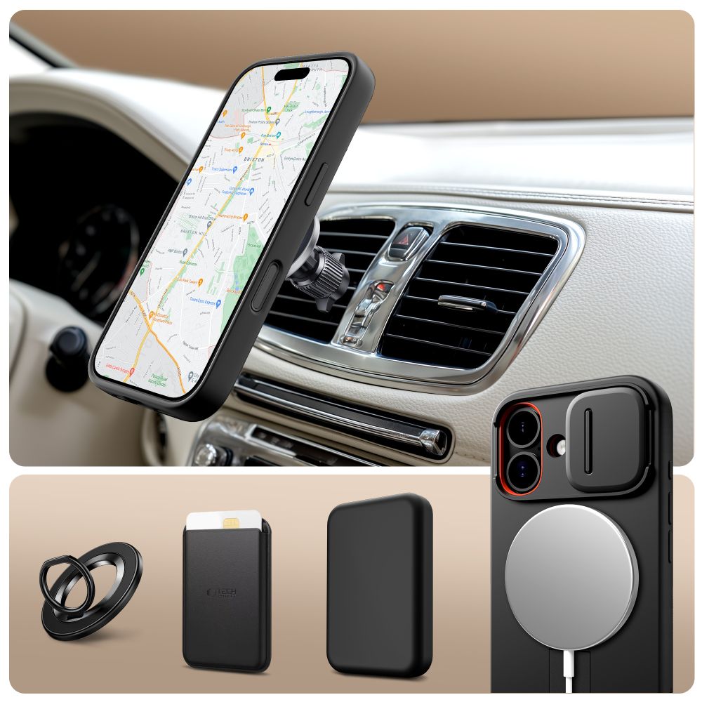 iTok webáruház - Tech-Protect Tech-Protect Kevlar Aura MagSafe tok iPhone 17-hez (fekete) 3 Tech-Protect Kevlar Aura MagSafe Case for iPhone 17 (fekete)
