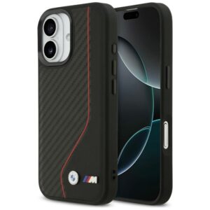 BMW M Carbon Line & Logo MagSafe tok iPhone 17-hez – piros (piros)