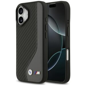 BMW M Carbon Logo MagSafe tok iPhone 17-hez (fekete és szürke)