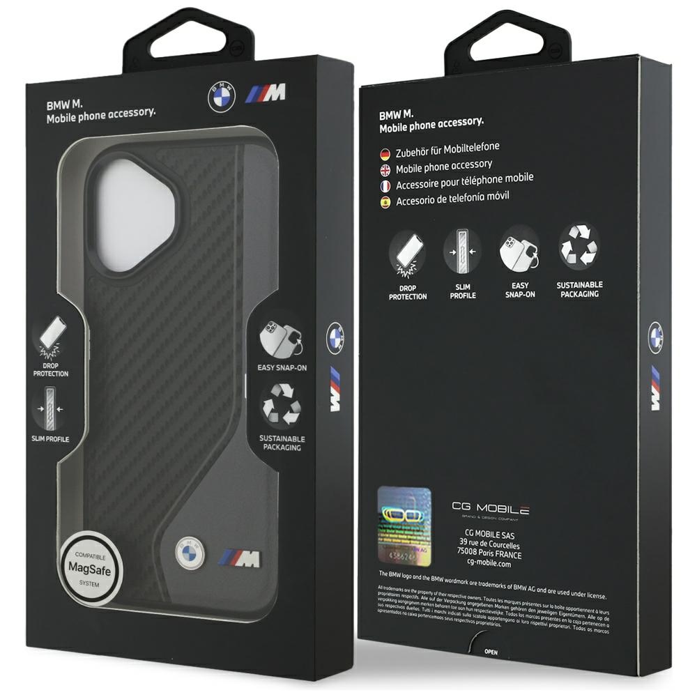 iTok webáruház - BMW BMW M Carbon Logo MagSafe tok iPhone 17-hez (fekete és szürke) 8 BMW M Carbon Logo MagSafe Case for iPhone 17 (fekete és szürke)
