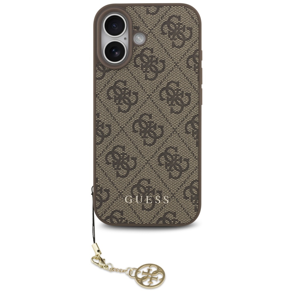 iTok webáruház - Guess Guess 4G Charms Collection MagSafe tok iPhone 17-hez (barna) 2 Guess 4G Charms Collection MagSafe case for iPhone 17 (barna)